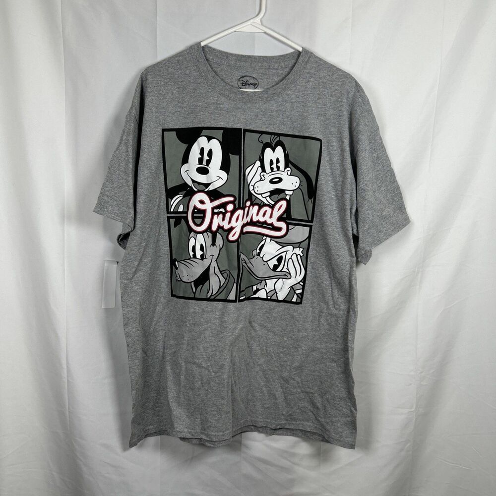 Disney Originals T-Shirt Men’s XL Mickey Goofy Pluto Donald Duck Graphic Print